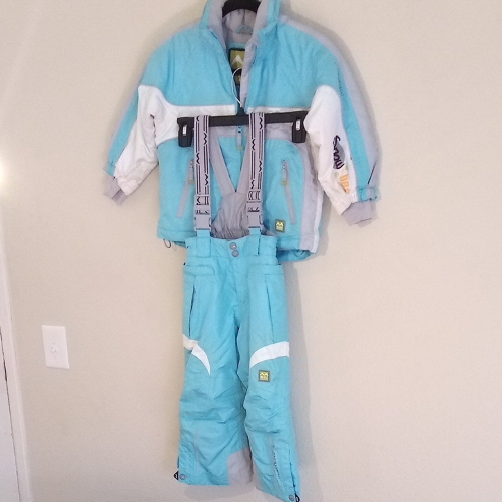 Ardell Kids Jacket & Pants Set - Light Blue and White